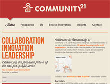 Tablet Screenshot of community21.com.au